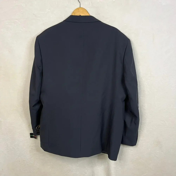 NWT Lucci Collezione‎ Men's 48R Navy Hand Tailored Peaked Lapel Suit Jacket - Picture 7 of 7